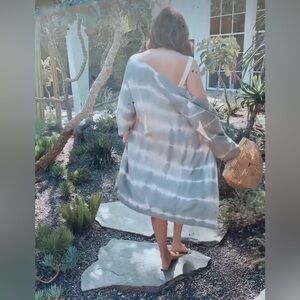 Olivaceous Tie-Dye Kimono Cardigan